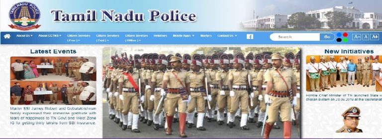 Tamil Nadu Traffic Police Website